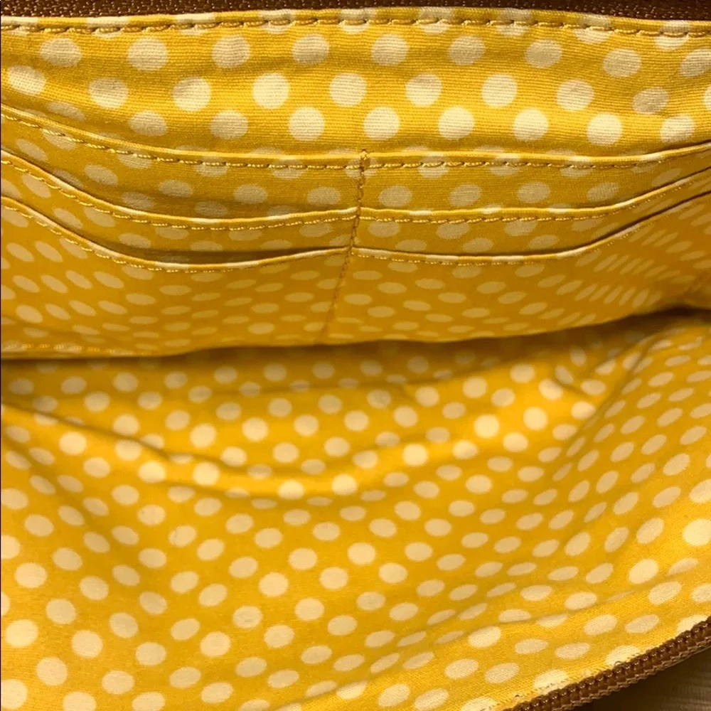 Fossil flower pattern/ leather crossbody bag Fun!